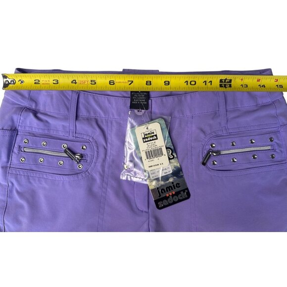 NWT Jamie Sadock Womens Purple Golf Shorts With Studded Pockets Size 2 - Picture 7 of 9